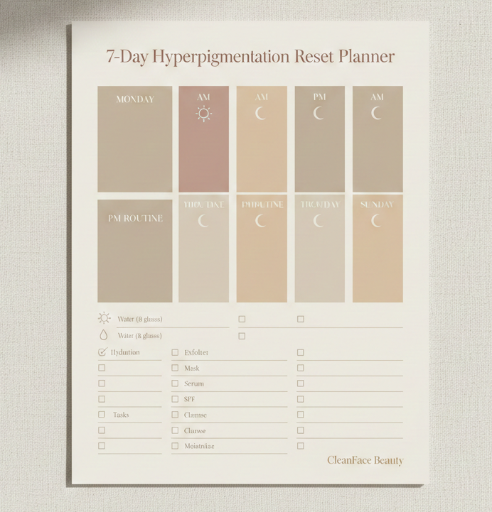 The 7-Day Hyperpigmentation Reset Planner